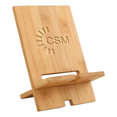 Eco-Friendly Bamboo Cell Phone Stand