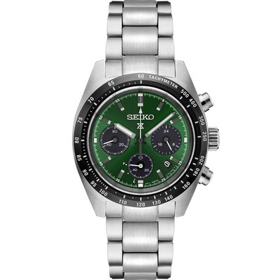Seiko Watch Prospex Ss Solar Chronograph Green Dial