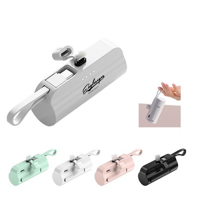 5000mAh Mini Capsule Rechargeable Power Bank