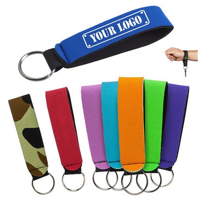 Floating Neoprene Keychain W/ Metal Ring