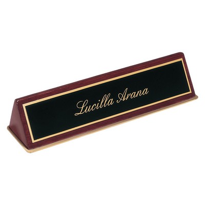 Piano Finish Desk Wedge with Plate