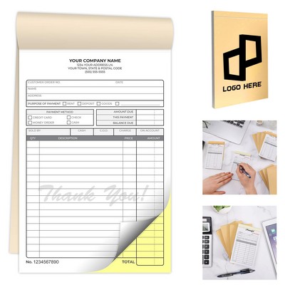 2-Part Carbonless Sales Invoice Book