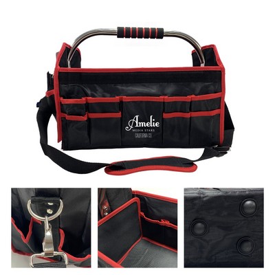 Top Open Electrician Hardware Tool Bag with Metal Handle