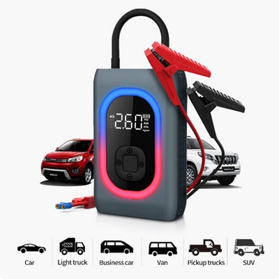 12000mah Car Battery Jump Starter with Air Compressor