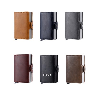 PU Automatic Pop-up Card Case