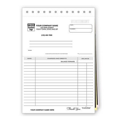 Statement Forms - Classic Design, Carbon, Lined (1 Part)