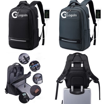 Business 17" Laptop Backpack Travel Bag Rucksack with USB Charging Port