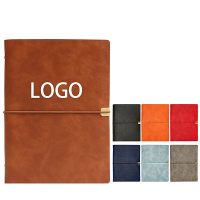 A5 PU Binder Notebook With Straps
