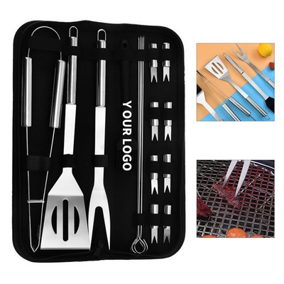 Sixteen Piece Barbecue Grill Tool Set