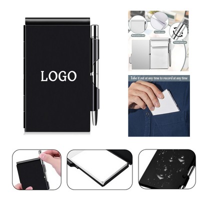 Metal Cover Notebook with Pen