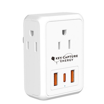 Multi Plug Wall Outlet Splitter,3 Outlet Extender with 3 USB Charger Blocks(1 USB C)