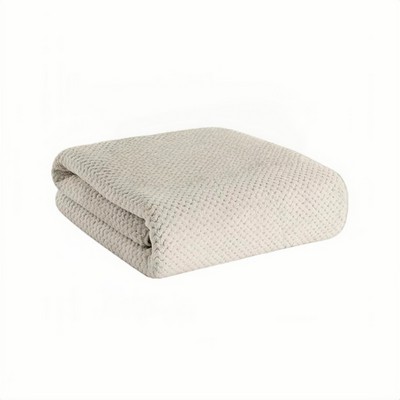 Extra Thick Pineapple Weave Coral Fleece Bath Towel for Beach and Home Use