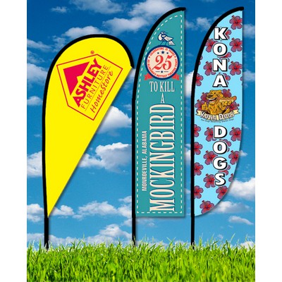 Zoom3 10' Feather/Teardrop Flag Kit, 2 Sided X-Base