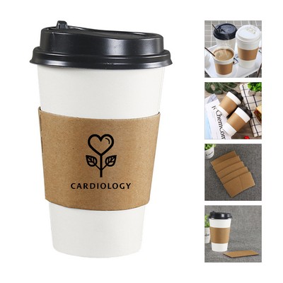 Disposable Kraft Coffee Cup Sleeves