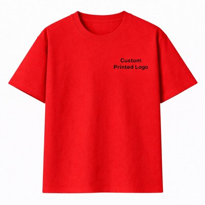 Customizable Printed Logo T-shirts 250GSM 100% Cotton