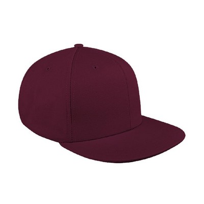 Solid Eyelets Twill Slide Buckle Flat Brim Hat