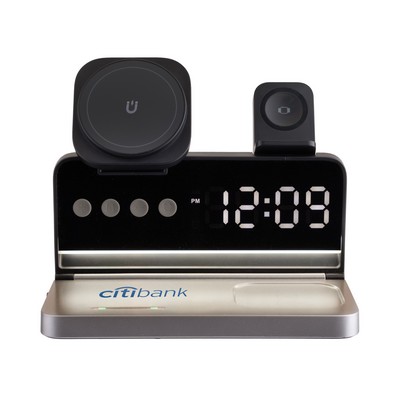 3-in-1 MagSafe Wireless Charging Station Alarm Clock