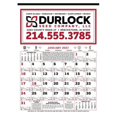 Skinner & Kennedy® 12-Sheet Almanac Calendar