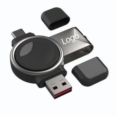 Portable Magnetic Charger Compatible With Samsung Galaxy Watch USB C and USB