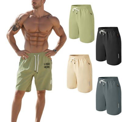 Tactical Quick-Dry Woven Cargo Shorts With Zip Pockets