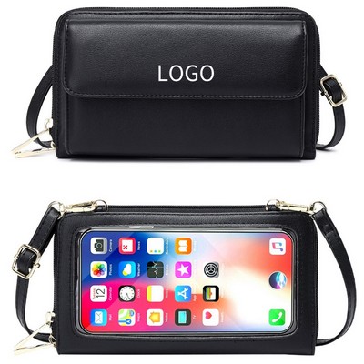 Touchscreen Pu Phone Crossbody Bag