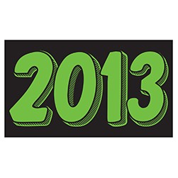 2013 Rectangle Year Vinyl Sticker