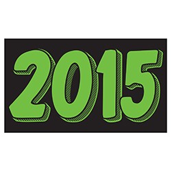 2015 Rectangle Year Vinyl Sticker