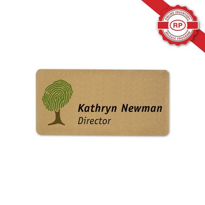 USA Made Eco-Friendly UV Full Color Aluminum Badges (1.50" x 3.00" Inches)