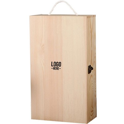 Wooden Wine Carrier Gift Box