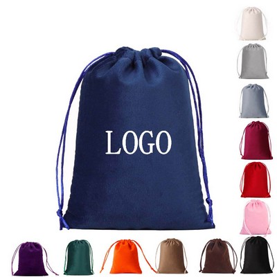 6" x 8" Plush Drawstring Organizer Bag