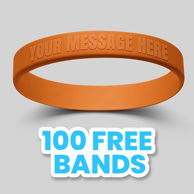 Embossed 1/2" Wristband