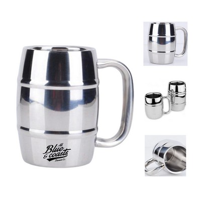 17Oz Stainless Steel Barrel Mug