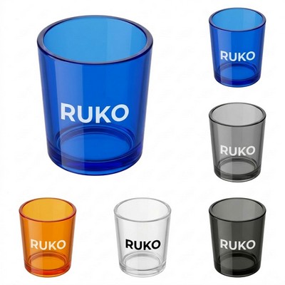 1.5 Oz Translucent Acrylic Shot Glass in Vibrant Colors
