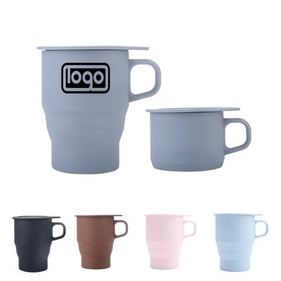 Silicone Foldable Cups W/ Straw