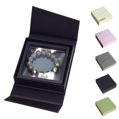 Magnetic Flip Jewelry Gift Box Paperboard 4.9" × 4.9" × 1.4"