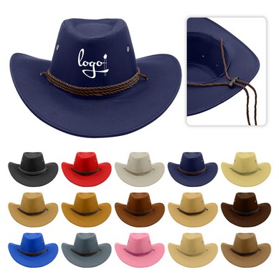 Faux Felt Suede Cowboy Hat