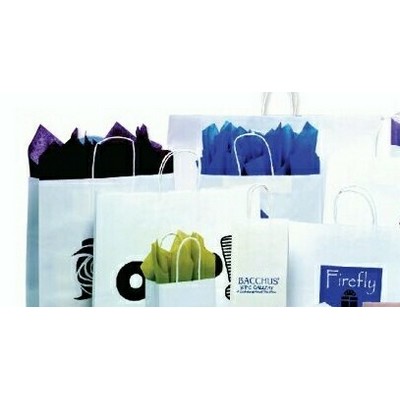 Short Run White Paper Shopping Bag (16"x6"x19")
