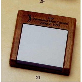 4"x4.3" Walnut 3"x3" Pad Holder W/A Recessed Base (2i)