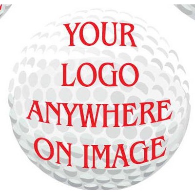 Golf Ball Promotional Magnet w/ Strip Magnet (8 Square Inch)