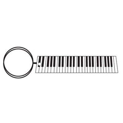 Keyboard Executive Key Chain w/Mirrored Back (8 Square Inch)