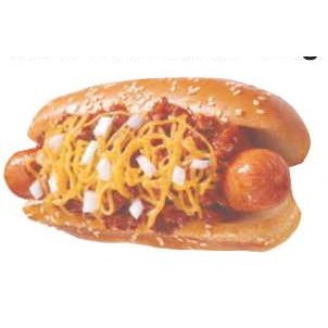 Chili Cheese Dog Executive Magnet w/ Full Magnetic Back (2 Square Inch)