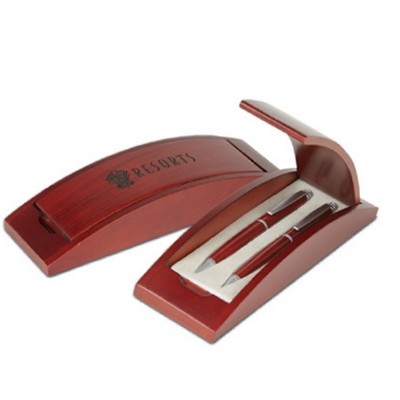 Curved Wooden Pen Box (Single Pen & Double Pen)