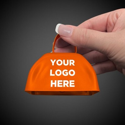 3" Orange Metal Cowbell (Pad Printed)