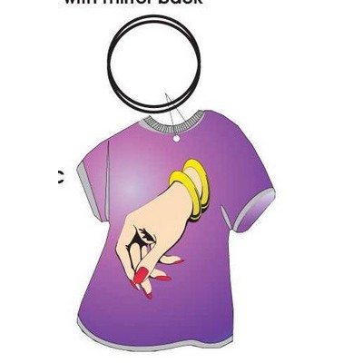 Manicured Hand T Shirt Keychain w/Mirror Back (4 Square Inch)
