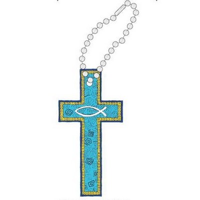 Blue Cross Promotional Key Chain w/ Black Back (12 Square Inch)