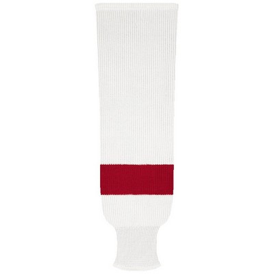 Detroit Pro Series White Home Socks w/Red Stripe