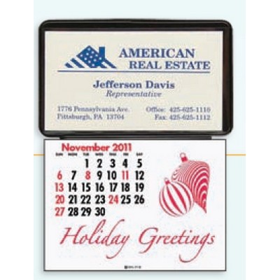 Business Card Press-N-Stick Calendar
