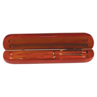 Rosewood Wooden Pen Case with 2 Rosewood Pen Set
