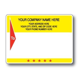 Standard Typewriter Mailing Label Roll w/Dual Wide Borders & To Arrow
