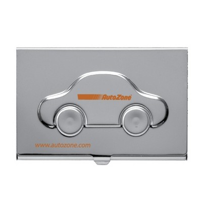 Metal Car Business Card Case with Embossed Cover